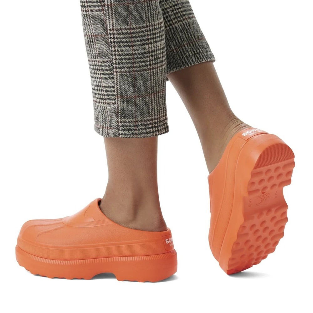 Sorel Caribou Clog Orange Eva Platform Comfort Slip On Shoes Womens Size 9